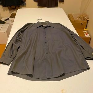 Vito Rufolo, gray long sleeve dress shirt 17.5 32-33